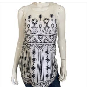 ‎A Pea in the Pod sheer B&W maternity top - S